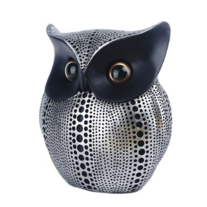 Ornamenti in resina a forma di <span class=keywords><strong>gufo</strong></span> con pois, dipinti a mano, alla moda, per la casa, soggiorno, mobile TV, scrivania, ingresso, decorazioni artigianali - Product Image 5