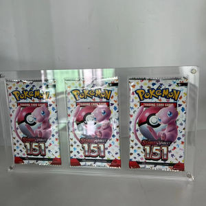 TCG Cartes <span class=keywords><strong>Pokemon</strong></span> originales en acrylique transparent personnalisées 1ère édition Packs de <span class=keywords><strong>booster</strong></span> <span class=keywords><strong>anglais</strong></span> Support de vitrine de sac d'amélioration d'une seule pièce - Product Image 2