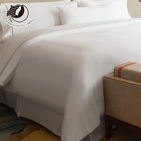 Ensemble de housse de couette et draps de lit en coton 100% tissé sur mesure 300 fils, blanc uni, qualité hôtelière A, toutes saisons, réutilisable