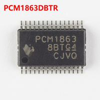 Circuit intégré audio ADC PCM1863DBTR TI, 2 canaux, 24 bits, 192 kHz, TSSOP30, convertisseur audio pour microphone et magnétophone
