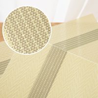Phnom Penh Gestreifte PVC-Tischsets im Western-Stil, Kreative Luxus-Tischmatten für Küche und Esszimmer, Hitzebeständig und Umweltfreundlich
