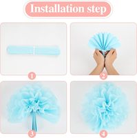 Dekorasi Pesta Pastel - Pom Pom Pelangi, Bunga Kertas untuk Pernikahan, Ulang Tahun, Resepsi Pertunangan, Pesta Bridal Shower