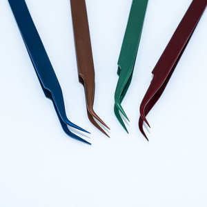Pinces sur mesure, en acier inoxydable, pointues, droites, courbées et outils de greffage, pour la réparation de téléphones portables, clips de la série colorée - Product Image 1