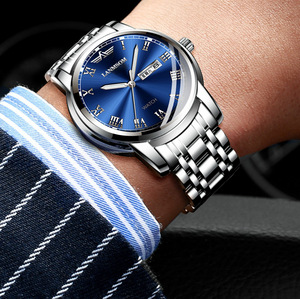 Montre à bracelet en acier bi-mensuelle la plus vendue, montre ronde à quartz authentique, montre étanche de qualité professionnelle - Product Image 6