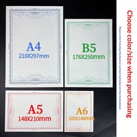 Papier pour certificat d'honneur coloré A4 B5 A5, impression personnalisable, diverses couleurs, industrie chinoise