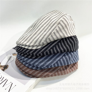 Boina Elegante de Cuadros a Rayas de Hierro para Mujer y <span class=keywords><strong>Hombre</strong></span>, <span class=keywords><strong>Gorra</strong></span> Casual de Moda Estilo Fiddler, Cabbie, Baker, Highlight Film, con Borde Reforzado, Venta al por Mayor - Product Image 6