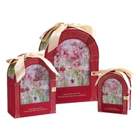 Boîte cadeau en papier spécial à toit arqué, thème Jardin de Monet, pour mariage, cadeaux haut de gamme pour demoiselles d'honneur, remerciements estampés