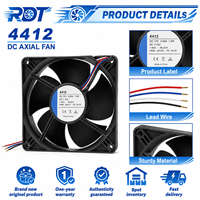 Ventilateur axial compact industriel 12V DC 4412FM 120mm 3.2W à haut débit d'air avec roulement à billes pour système de refroidissement de coffret électronique