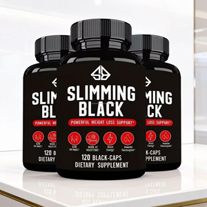 OEM Thé vert, café, vinaigre de cidre de pomme, amincissant et brûle-graisses pour adultes, métabolisme nocturne, complément alimentaire, 120 capsules noires - Product Image 2