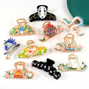 Pinces à cheveux d'anime japonais Hayao Miyazaki, accessoires pour cheveux Spirited Away, Totoro, le château mobile de Hauru, pinces à cheveux requin - Product Image 3