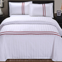 Draps d'hôtel en tissu éponge tissé uni polyester/coton satiné épais, design personnalisé, textile chinois, vente en gros