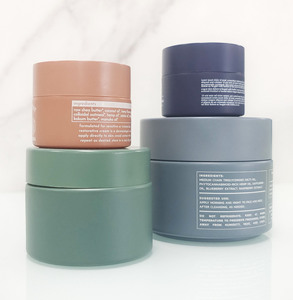 High-End Matte Blue Glass Jars Empty Skin Care Cream Bottle Cosmetic <b>Container</b> For Face Cream Packaging - Product Image 2