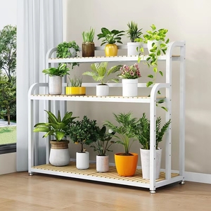 Support à fleurs en forme de coeur et étagère à plantes en fer forgé petit ensemble multicouche intérieur et jardin utilisation pépinière matériau en tissu approprié - Product Image 3