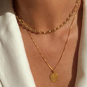 Gemnel moda personalizada cerdo nariz cadena joyería declaración frijol cadena enlace colgantes para collar para mujer - Product Image 3