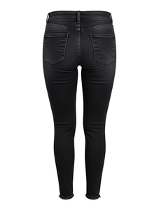 Jean en denim taille mi-haute, respirant, décontracté, coupe ample, polyvalent et tendance pour l'hiver - Product Image 1