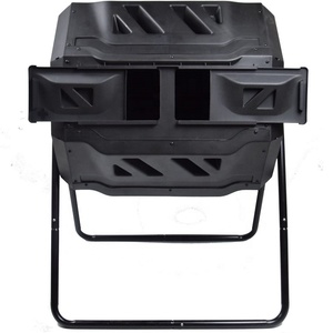 hot sale 160L outdoor Plastic Storage Bin Garden Rolling Compost waste Bin Tumbler with Stand