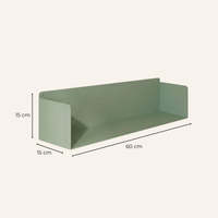 Étagère murale en métal Magnus 60 cm, acier thermolaqué mat, étagères murales modernes pour salons, chambres à coucher