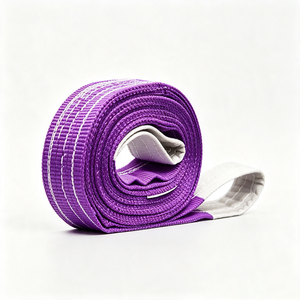 Sangle de levage industrielle robuste VN Supply, 100% polyester haute ténacité, longueur 10m, capacité 1T, sangle plate - Product Image 1