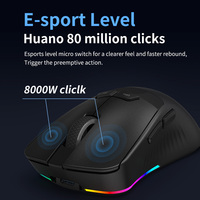 Mouse para Juegos Ligero 8K con Pantalla OLED, 26000DPI, Recargable, Tres Modos, 2.4G, Cableado, BT, RGB con Software de Controlador para PC Gamer