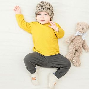 Bambu Erkek Bebek Pantolonu İlkbahar ve Sonbahar Düz Renk Günlük Pantolon Yumuşak Bebek Kıyafetleri - Product Image 3