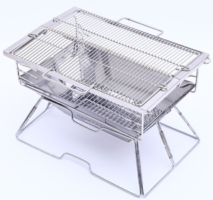 Portable Outdoor Grill 2026 Hot Sale BBQ Grill Stainless Steel Charcoal <strong>Barbecue</strong> for Camping Factory Direct Custom Logo - Product Image 4