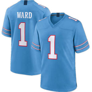 Maillot de football à manches courtes 100 % polyester imprimé par transfert thermique # 1 Ward # 98 Simmons Factory Wholesale Unisex - Product Image 3