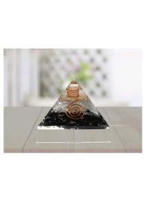 Pirámide de Cristal de Turmalina Negra con Orgón de Selenita y Bobina Curativa, Pirámide de Protección EMF Natural para Decoración del Hogar y Oficina - Product Image 3