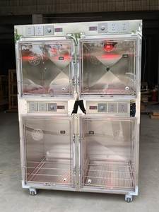 Meerkamerige roestvrijstalen ademende, eenvoudige, klassieke zuurstofkooi voor honden & katten in dierenklinieken & IC's - Product Image 5