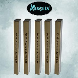 Assortiment de lames de coupe manuelles externes en acier allié HSS M2, dureté 62-68 HRC, épaisseur de lame 9,5 mm, pour tournage, dimensions 3/8 x 3/8 x 4 pouces - Product Image 3