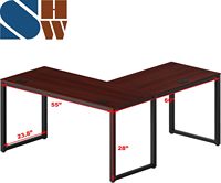Bureau d'ordinateur pliable en métal de style nordique moderne pour studio d'enregistrement à domicile, table pour ordinateur portable, noir