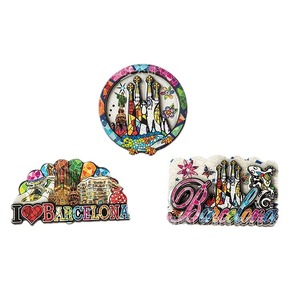 Imanes de Resina para Refrigerador de Barcelona, Diseño Bohemio de Varias Piezas, Recuerdos, Regalo - Product Image 5