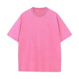 Camiseta de Hombre al por Mayor, Lavada con Ácido, Estilo Retro, Logotipo Personalizado, Talla Grande, 100% Algodón, Unisex, Cuello Redondo, Manga Corta - Product Image 4