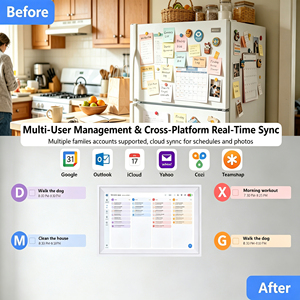 Calendario Digital Familiar con Pantalla Táctil LCD de 15.6 Pulgadas, Tabla de Tareas Familiares, Calendario Inteligente con <span class=keywords><strong>Google</strong></span> Cloud <span class=keywords><strong>para</strong></span> la Familia - Product Image 3