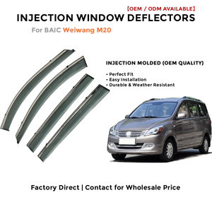 แผ่นบังแดดกันฝนสำหรับรถยนต์ BAIC Weiwang M20 รุ่นโครเมียม ติดตั้งง่าย อุปกรณ์ตกแต่งรถยนต์ - Product Image 2