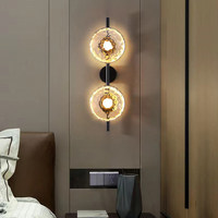 Lampe murale en verre de style nordique postmoderne pour salon, chambre, couloir, hôtel, porche, escalier, modèle design LED pour la maison