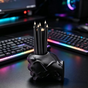 Cadeau de bureau créatif, porte-stylo personnalisé en forme de poing musculaire, pour la promotion, rangement de fournitures de bureau, personnalisé avec logo - Product Image 4
