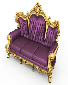 Sofá Individual de Lujo, Diseño Real, Construcción de Madera Sólida para una Sala de Estar Elegante y Sofisticada - Product Image 1