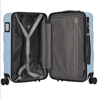 Nouvelle valise à roulettes en polycarbonate à compression automatique avec pompe intégrée, port USB, serrure TSA et roues de marque