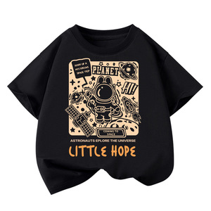 T-shirt en coton d'été à la mode pour garçons Nouveau haut décontracté à manches courtes avec impression numérique Design élégant à demi-manches pour enfants - Product Image 4