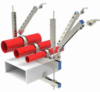 Support triangulaire de drainage simple Vantra WQ-SB001 pour tuyau, support sismique longitudinal, profilé en C perforé, installation facile, ISO9001