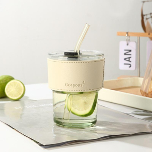 Vaso de Café de Vidrio Estilo Bambú LingKa LK01, Venta al por Mayor de Fábrica, Promoción para Tiendas, Publicidad, Logotipo Personalizado Impreso - Product Image 4