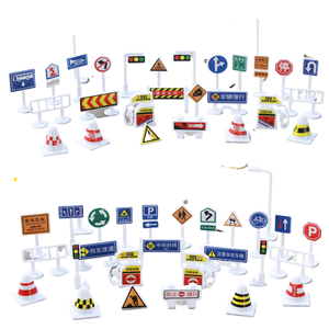 Set de 28 Piezas de Señales de Tráfico y Dirección para Escenarios de Estacionamiento Lihua Diy, Ideal para Regalo - Product Image 1