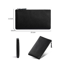 Dompet Panjang Kulit Asli Pabrik untuk Wanita Pria, Dompet Koin Resleting, Tempat Uang, Tempat Kartu Kredit, Tempat Ponsel, Tempat Makeup