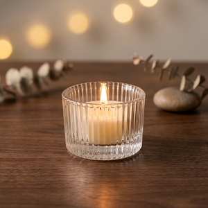 Ensemble de bougies votives <span class=keywords><strong>en</strong></span> <span class=keywords><strong>verre</strong></span> à rayures verticales, multicolores, pour créer une ambiance chaleureuse à la maison, bougies décoratives parfumées - Product Image 1