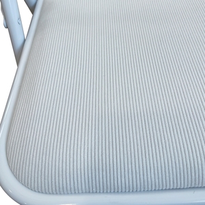 Silla Plegable de Metal Tapizada en Tela Ecológica Moderna con Asiento Acolchado para Uso en Exteriores, Sala de Estar, Comedor, Hotel - Product Image 6