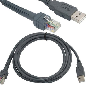 Câble de scanner de codes-barres USB 2.0 RJ45 tressé CBA-U01-S07ZAR à charge rapide 3A, 1,8 m, pour Motorola <span class=keywords><strong>Symbol</strong></span> <span class=keywords><strong>LS1203</strong></span> LS3408, en PVC et cuivre pur - Product Image 2