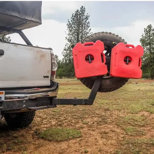 Haute qualité fer noir tout-terrain <span class=keywords><strong>Camping</strong></span> voiture <span class=keywords><strong>attelage</strong></span> porte-pneu de secours Toyota Position arrière en acier inoxydable Jeep Wrangler JK - Product Image 2