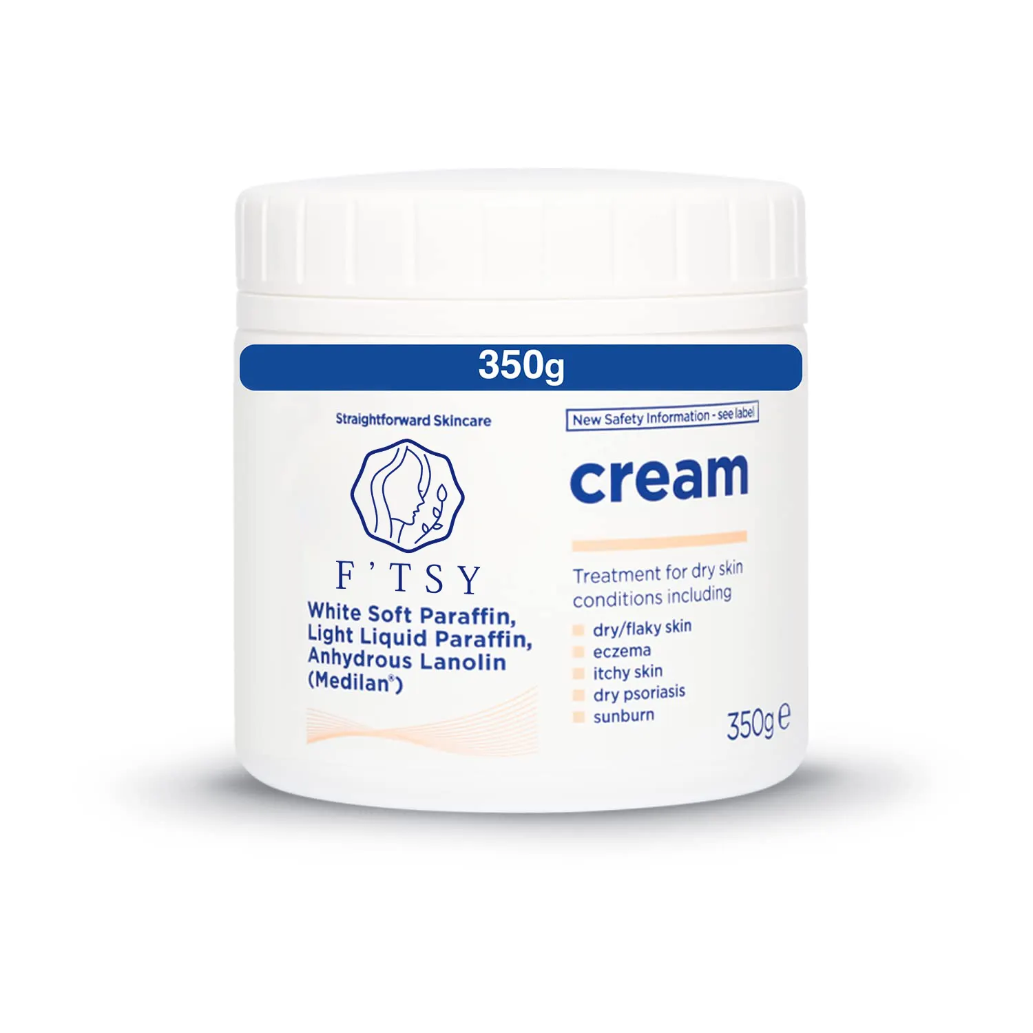 Crema de día hidratante de ácido hialurónico para piel sensible, crema hidratante facial para piel seca a muy seca