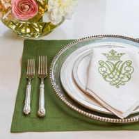 Sets de table en lin vert sauge faits à la main, antidérapants, avec bords festonnés, lavés, multicolores, tailles personnalisées, pour mariage, décoratifs