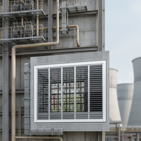 Volets Horizontaux Modernes en Alliage d'Aluminium à Commande Automatique pour Bureaux, Utilisation Extérieure, Forme Personnalisée, Salle de Bain